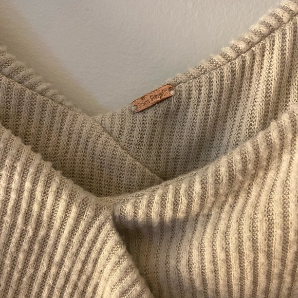 FREE PEOPLE Cream Off-Shoulder Sweater - Picture 6 of 6